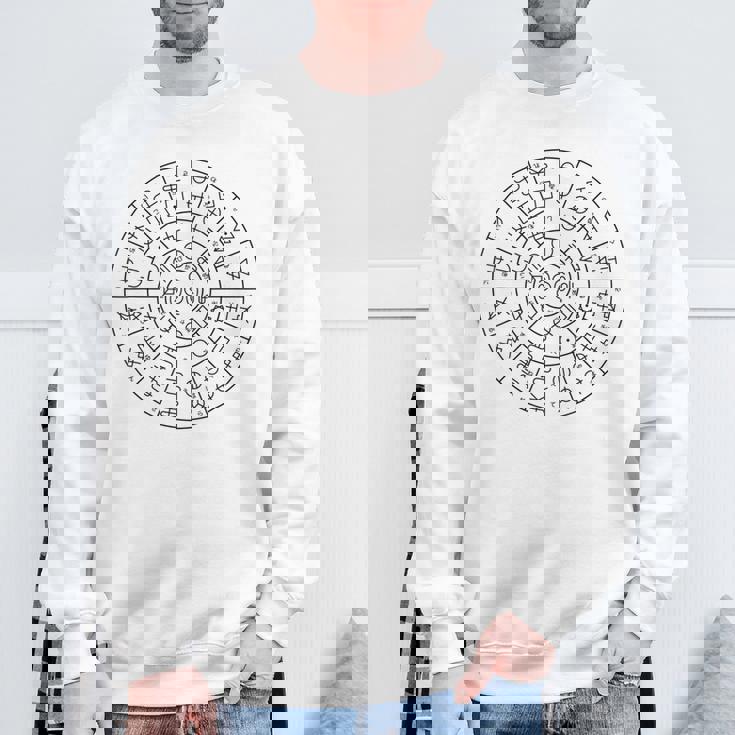 ホツマ文字によるフトマニ図 スウェットシャツ 高齢者への贈り物