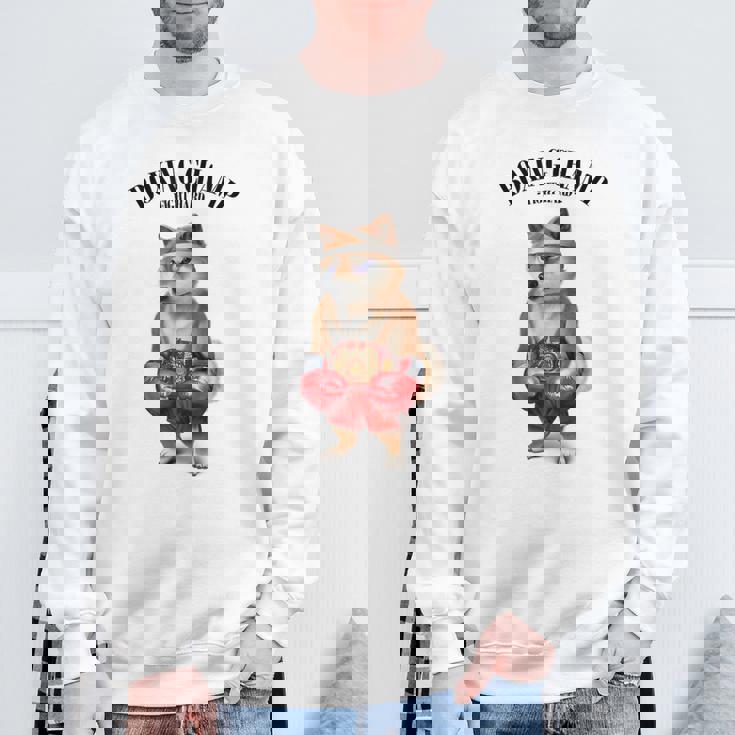 ボクシングチャンピオン 柴犬ファイター スウェットシャツ 高齢者への贈り物