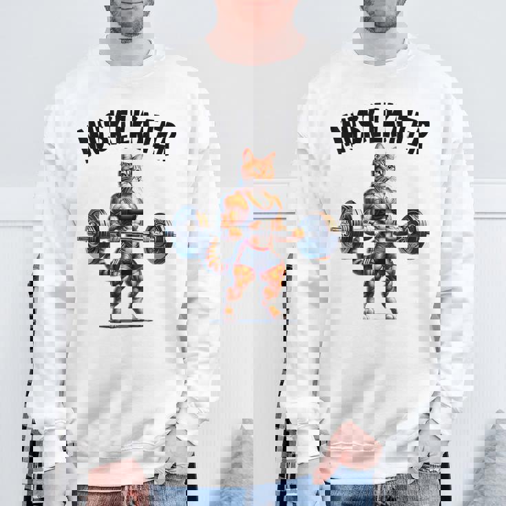 ボディービルダーのためのベアバーベルデザイン ボディービル スウェットシャツ 高齢者への贈り物