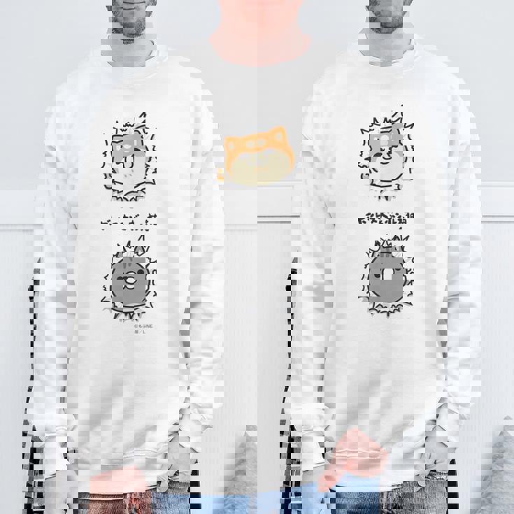 ボンレス犬とボンレス猫 Good スウェットシャツ 高齢者への贈り物