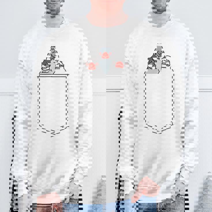 ポケット文鳥 白文鳥 ノーマル文鳥 桜文鳥 並文鳥 シナモン文鳥 文鳥の飼い主 文鳥好き かわいい 文鳥 スウェットシャツ 高齢者への贈り物