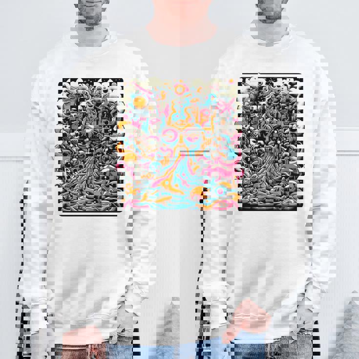 ポップシュールレアリズムローブロウアート 長袖tシャツ スウェットシャツ 高齢者への贈り物