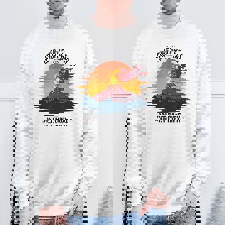 ポンペイ訪問 面白いローマの歴史 スウェットシャツ 高齢者への贈り物