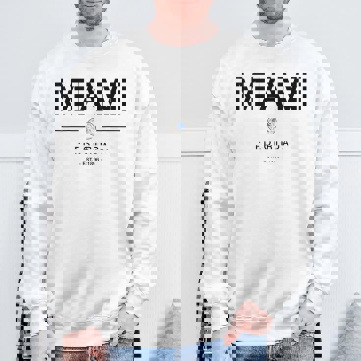 マイアミ フロリダ マイアミ旅行 ヴィンテージ マイアミ フロリダ ギフト スウェットシャツ 高齢者への贈り物