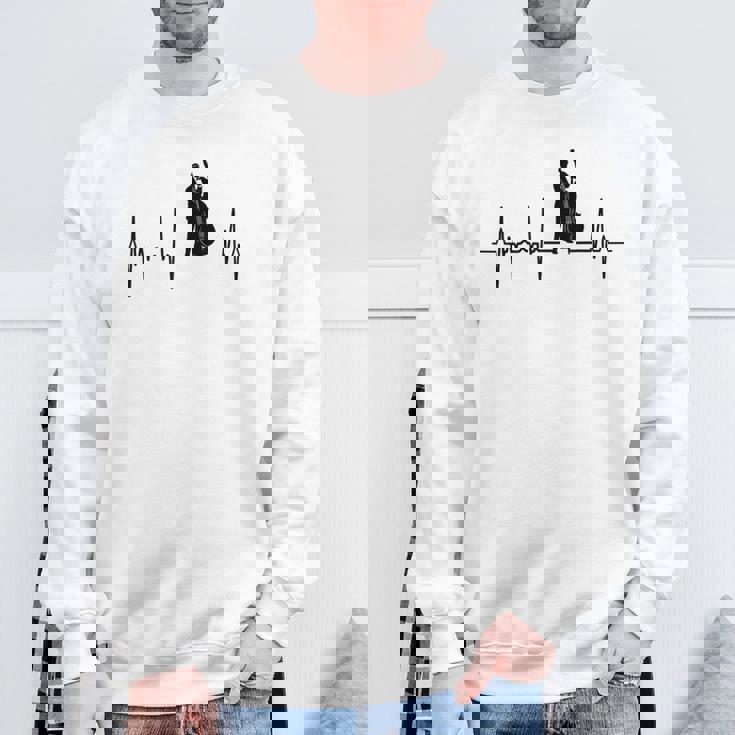 マイ・ハート・ビーツ・フォー・コントラバス・ハートビート スウェットシャツ 高齢者への贈り物