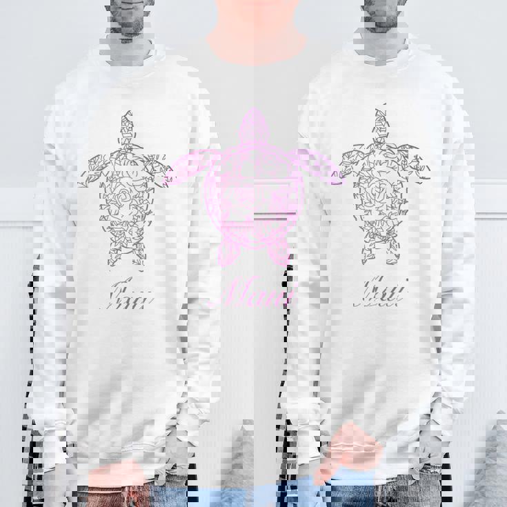 マウイ ウミガメ ハワイ Hi ハワイアン トライバル タートル ホヌ キュート スウェットシャツ 高齢者への贈り物