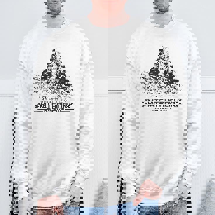 マッターホルン スイス アルプス ツェルマット ハイキング 山 アドベンチャー スウェットシャツ 高齢者への贈り物