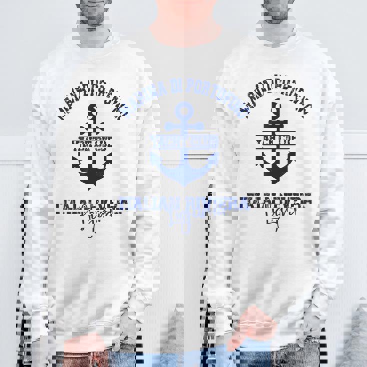 マリーナ・ディ・ポルトフィーノ イタリアン リビエラ ヨットクラブ ボートバケーション スウェットシャツ 高齢者への贈り物