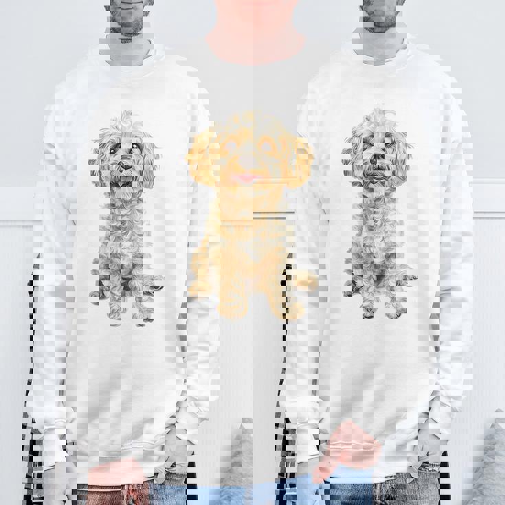 マルチプー犬モチーフペットイラストマルチプー スウェットシャツ 高齢者への贈り物