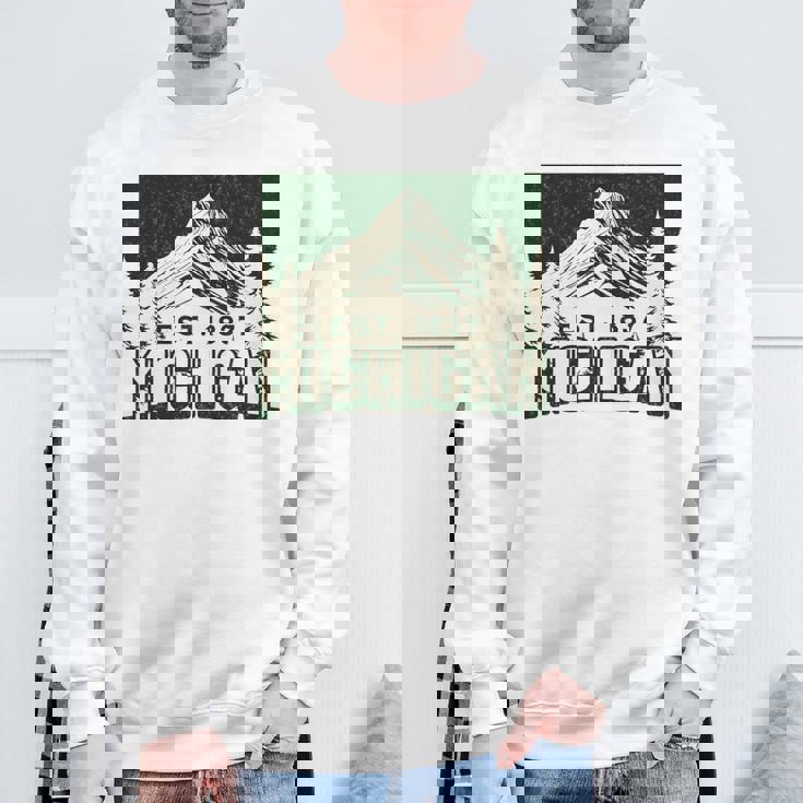 ミシガン 長袖tシャツ スウェットシャツ 高齢者への贈り物