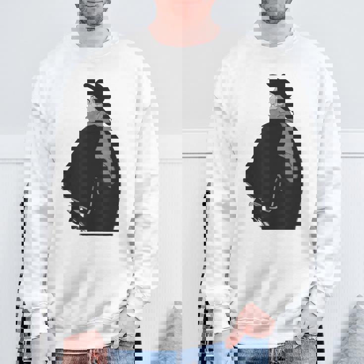 ミステリアスなクロークドクラシック紳士ヴィンテージノワールスタイル スウェットシャツ 高齢者への贈り物