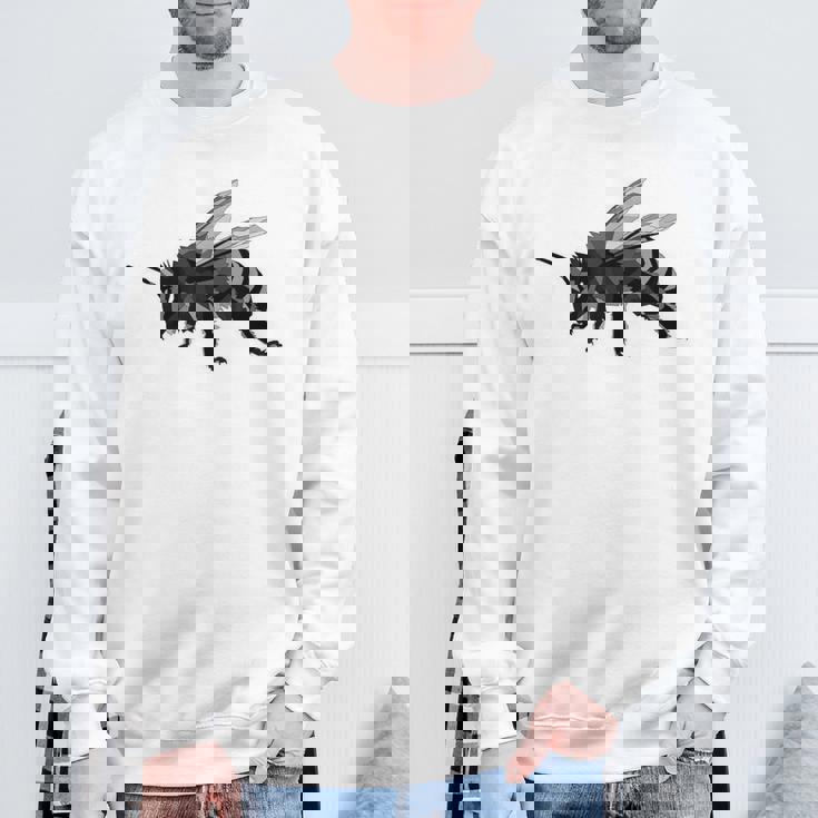 ミツバチ ステンシル セイブ 蜂 ハニー昆虫 スウェットシャツ 高齢者への贈り物