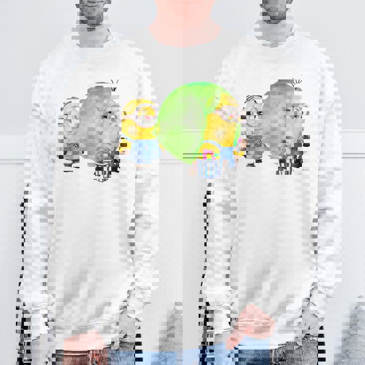 ミニオン Water Colorballoongum Green スウェットシャツ 高齢者への贈り物