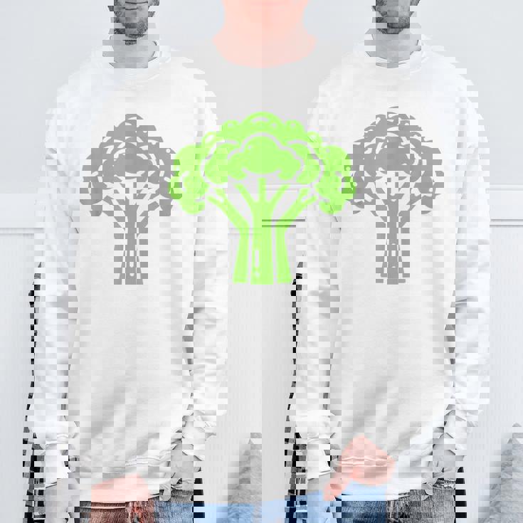 ミニマリスト かわいい ブロッコリー シンプルな野菜 ブロッコリー スウェットシャツ 高齢者への贈り物