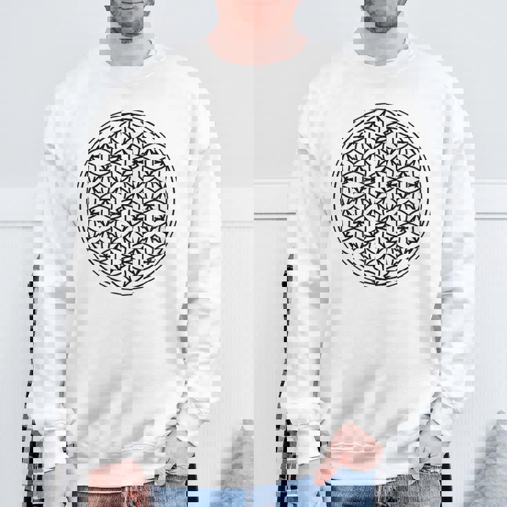 ミニマリスト フラワー オブ ライフ スウェットシャツ 高齢者への贈り物