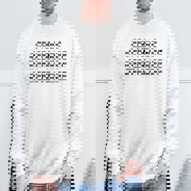 ミリタリー アルファベット アルファ ブラボー チャーリー モース ラジオ音声 スウェットシャツ 高齢者への贈り物