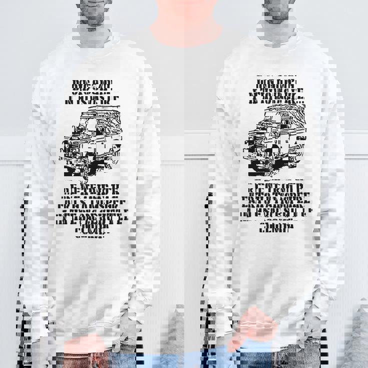 ミリタリーユーモア ランドローバーのファン スウェットシャツ 高齢者への贈り物