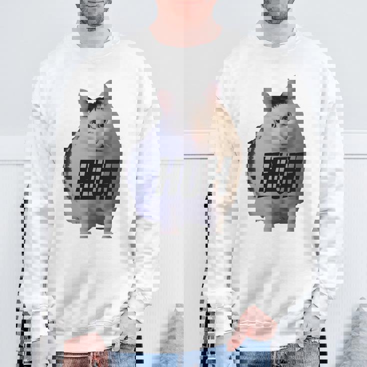 ミームハァキャット面白い 長袖tシャツ スウェットシャツ 高齢者への贈り物