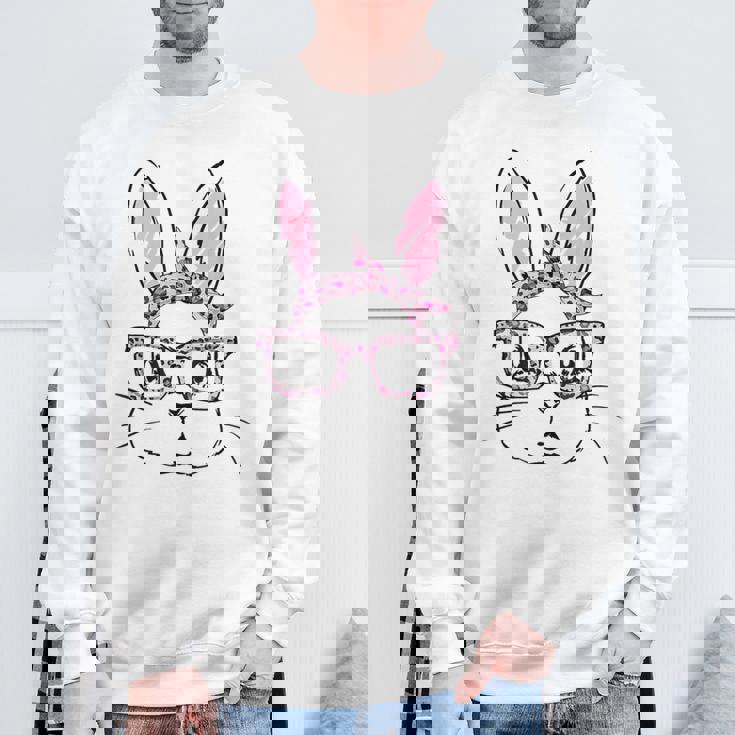 メガネをかけたウサギ ウサギ好き うさぎ好き うさぎの飼い主 おもしろ うさぎ 兎 スウェットシャツ 高齢者への贈り物