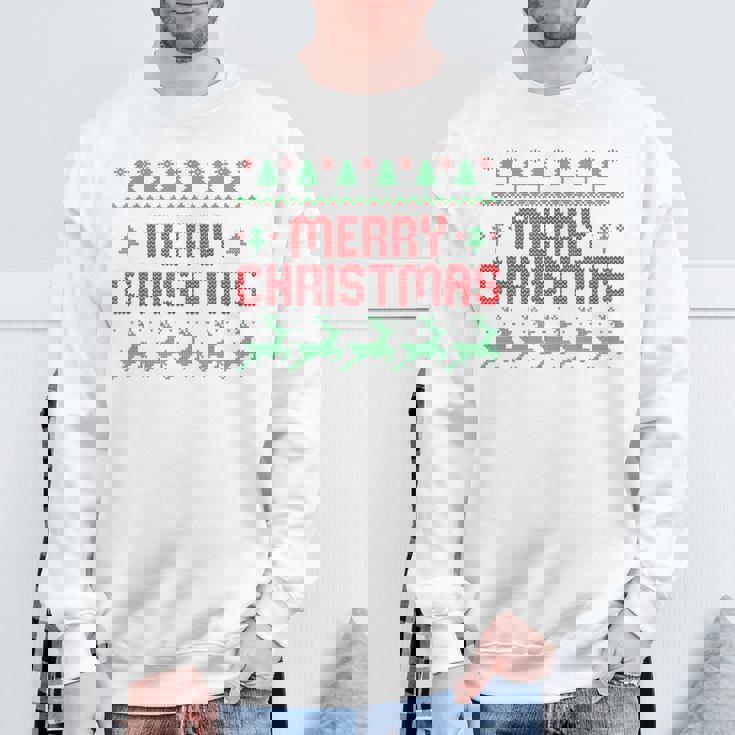 メリー・クリスマス スウェットシャツ 高齢者への贈り物