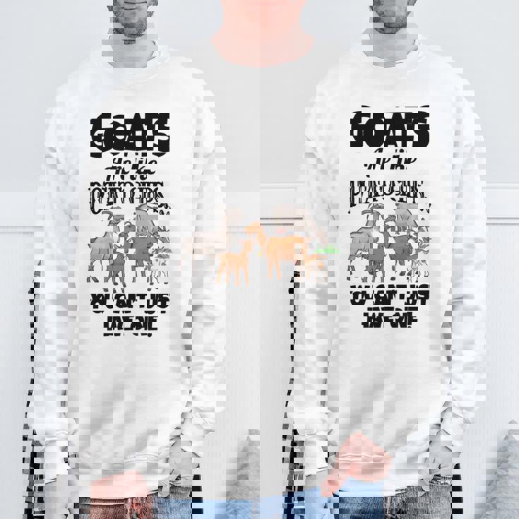ヤギの恋人たちのためのヤギシャツ 農場アパレル ミームパンファニーヤギ 長袖tシャツ スウェットシャツ 高齢者への贈り物