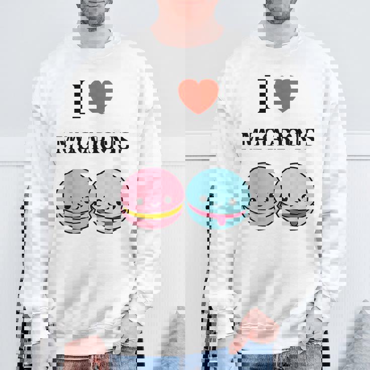 ユーモアマカロン フランスのデザートペストリー マカロンが大好き スウェットシャツ 高齢者への贈り物