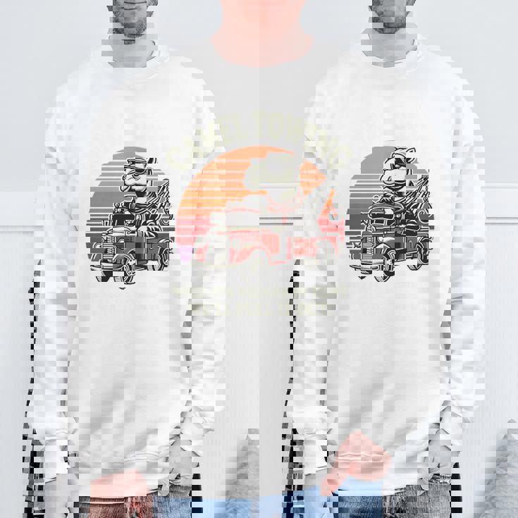 ラクダ牽引、しっかりと固定されている場合は引き出します。 長袖tシャツ スウェットシャツ 高齢者への贈り物