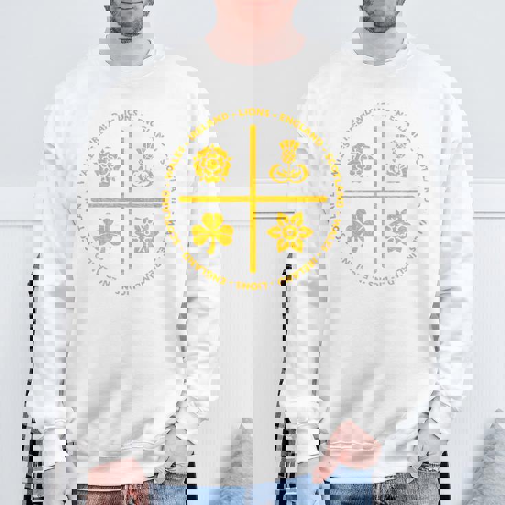 ラグビーライオンズ アイルランド イングランド ウェールズ スコットランド アイコン ゴールド スウェットシャツ 高齢者への贈り物