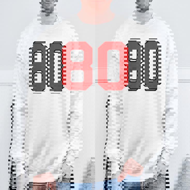 ラッキーナンバー80 クラシックカレッジアメリカン代表チームのファンプレイヤー スウェットシャツ 高齢者への贈り物