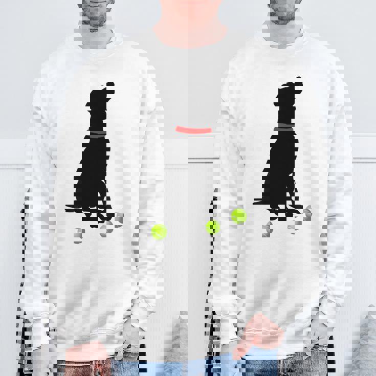 ラブラドールレトリバー 犬 イエロー ラボ テニスボール ギフト スウェットシャツ 高齢者への贈り物