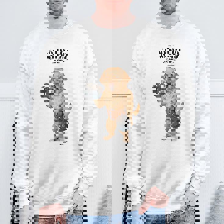 ラブラドールレトリバー 犬用筋肉トレーニング ダンベル付き スウェットシャツ 高齢者への贈り物