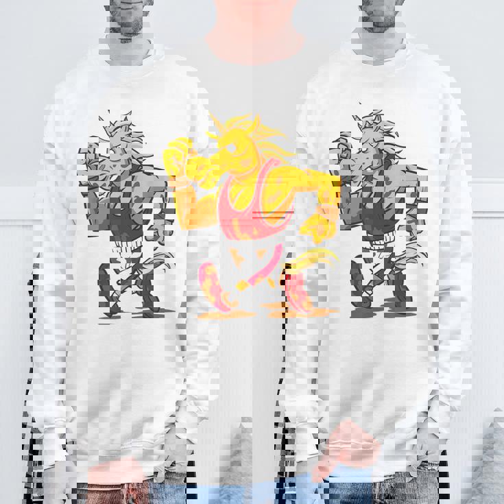 ランニング フィットネス スポーティ ユニコーン スウェットシャツ 高齢者への贈り物