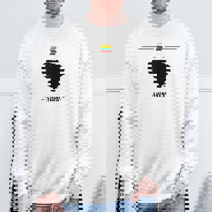 リトアニアの国旗、地図と国名リトアニア。 スウェットシャツ 高齢者への贈り物