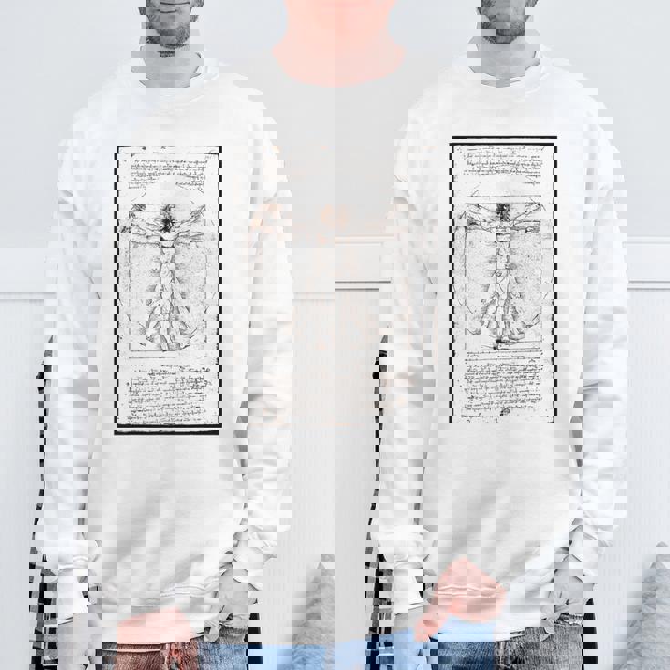 レオナルド・ダ・ヴィンチの「ヴィトルヴィア人」 オリジナル スウェットシャツ 高齢者への贈り物