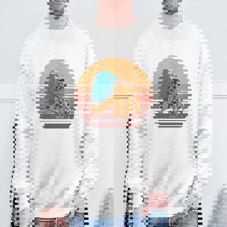 レトロ I Travel Toee ヤドカリ ヴィンテージ ヤドカリ 好き 長袖tシャツ スウェットシャツ 高齢者への贈り物