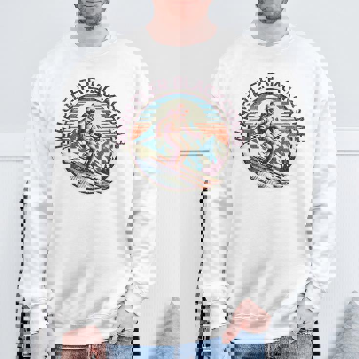 レトロ ヴィンテージ ウィスラー ブラッコム カナダ スキー リゾート 冬 スウェットシャツ 高齢者への贈り物