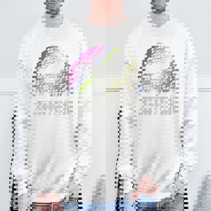 レトロ ヴィンテージ ツェッペリン 飛行船 航空 飛行船 メンズ レディース キッズ 長袖tシャツ スウェットシャツ 高齢者への贈り物