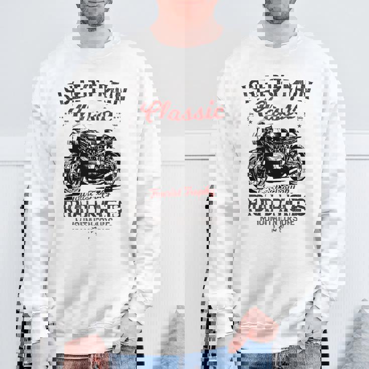 レトロマン島ttレースヴィンテージバイクレース 長袖tシャツ スウェットシャツ 高齢者への贈り物