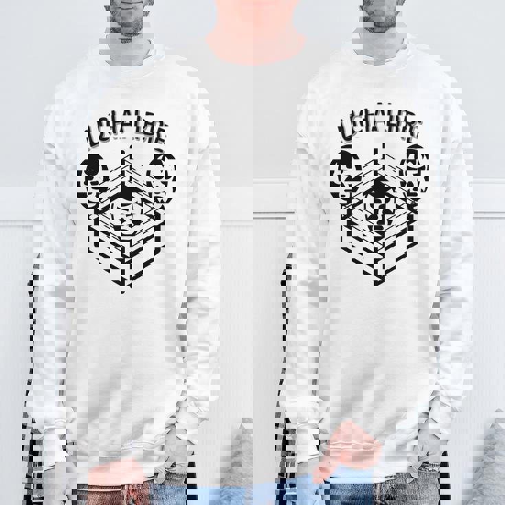 レトロレスリングテレビルチャリブレ 長袖tシャツ スウェットシャツ 高齢者への贈り物