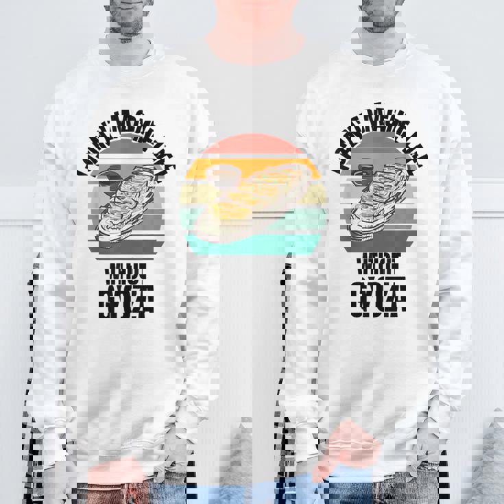 レトロ可愛い餃子 ギョーザなしでは人生は想像できない。 スウェットシャツ 高齢者への贈り物