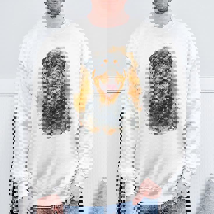 ロットワイラー 犬 モチーフ ペット アートワーク カラフル ロットワイラー スウェットシャツ 高齢者への贈り物