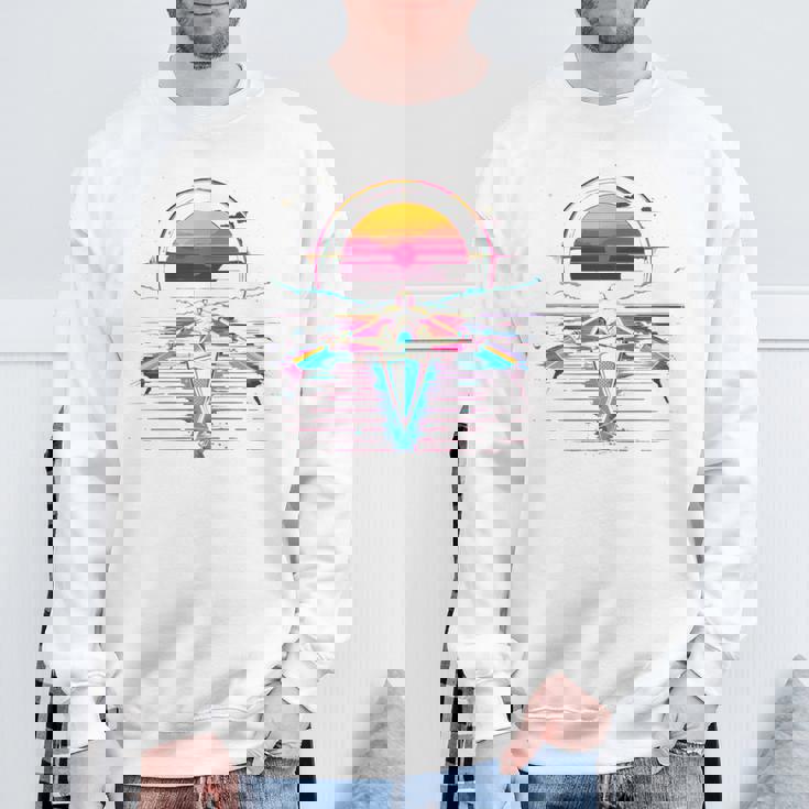 ローイング レトロウェーブ スカーリング 長袖tシャツ スウェットシャツ 高齢者への贈り物