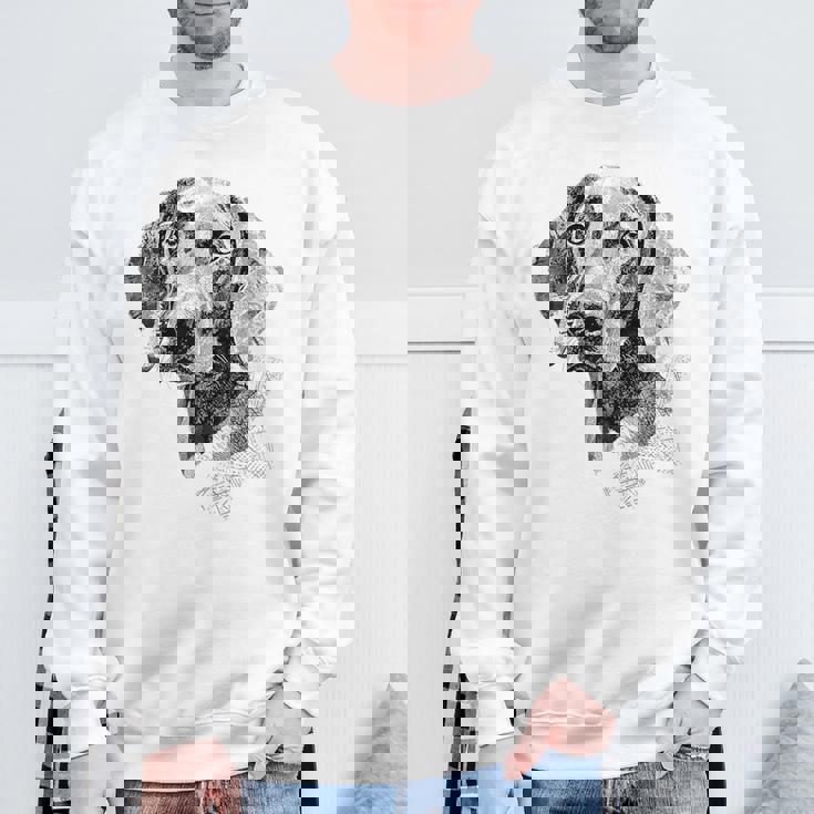 ワイマラナー 犬 グラフィック ペット アート ワイマラナー スウェットシャツ 高齢者への贈り物