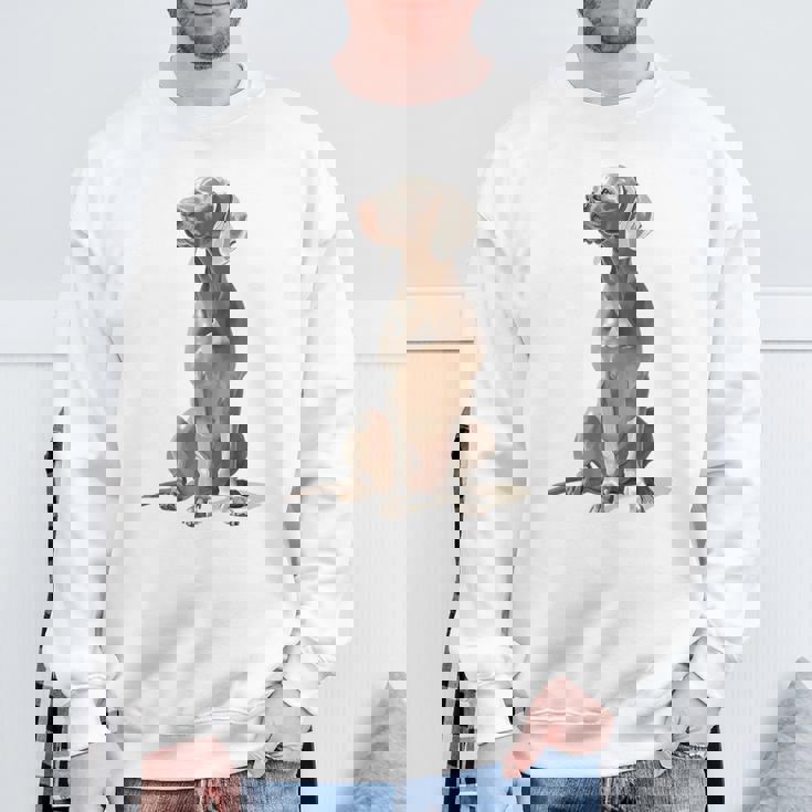 ワイマラナー 犬 グラフィック ペット イラスト ワイマラナー スウェットシャツ 高齢者への贈り物