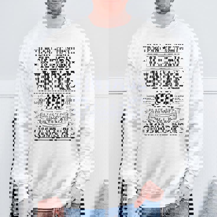 ヴィンテージ 1970 男性用 レトロ 面白い 1970 誕生日 スウェットシャツ 高齢者への贈り物