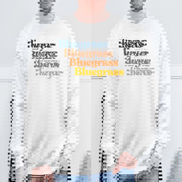ヴィンテージ 70年代 ブルーグラス タイポグラフィ レトロ バイブ スウェットシャツ 高齢者への贈り物