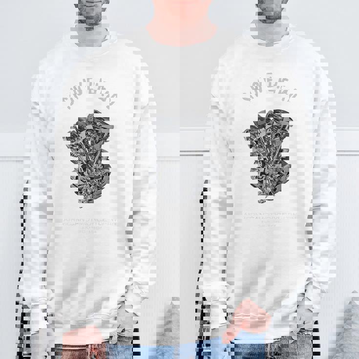 ヴィンテージ Hd オートバイtwin ショベルヘッド エンジン ドローイング バイカー スウェットシャツ 高齢者への贈り物