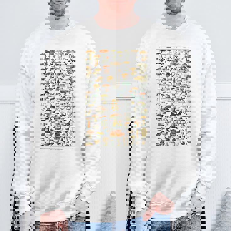 ヴィンテージ キノコ チャート イラスト キノコ モレルハンター スウェットシャツ 高齢者への贈り物