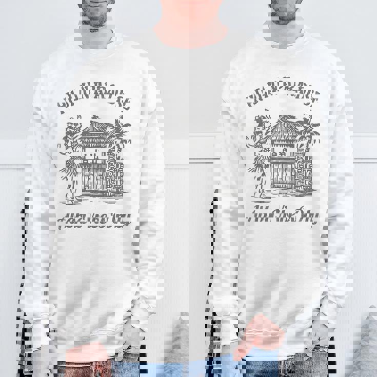 ヴィンテージ ハワイアン フラティキ トロピカル アロハ バイブ レトロ アイランド スウェットシャツ 高齢者への贈り物