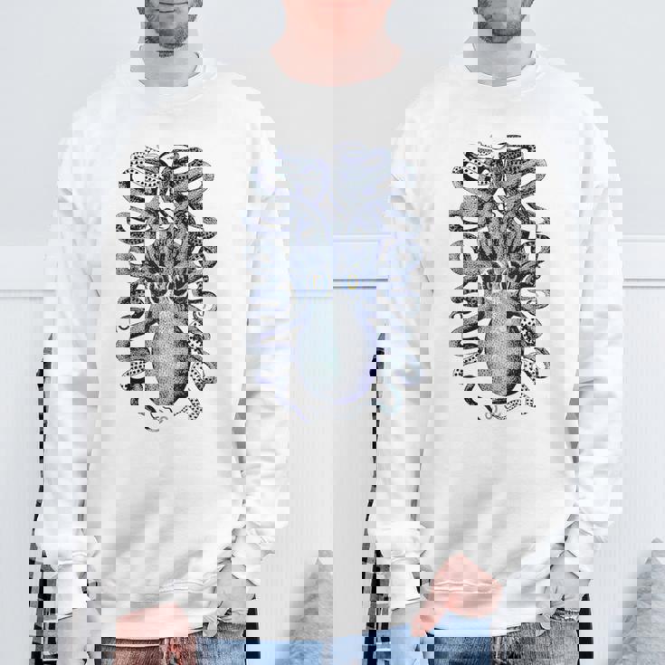 ヴィンテージ ブルー タコ スウェットシャツ 高齢者への贈り物